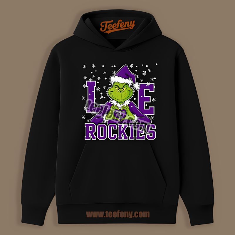 Grinch Love Colorado Rockies Christmas Custom Hoodie Grinch Love Colorado Rockies Christmas Custom Hoodie