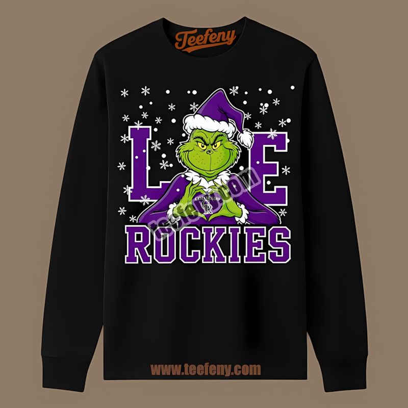 Grinch Love Colorado Rockies Christmas Custom Long Sleeve Grinch Love Colorado Rockies Christmas Custom Long Sleeve