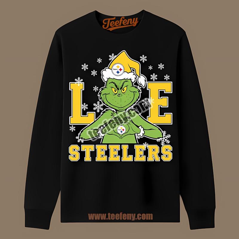 Grinch Love Pittsburgh SLong Sleevelers Christmas Theme Shirt Grinch Love Pittsburgh SLong Sleevelers Christmas Theme Shirt