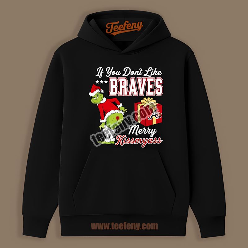 Grinch Merry Kissmyass Atlanta Braves Spring Training Hoodie Grinch Merry Kissmyass Atlanta Braves Spring Training Hoodie