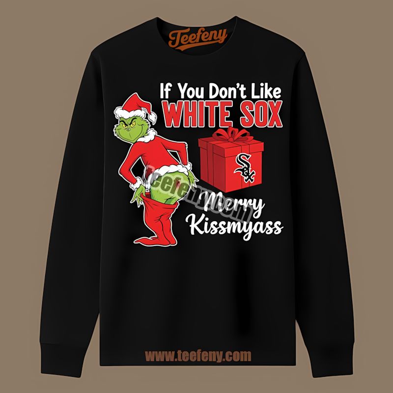 Grinch Merry Kissmyass Chicago White Sox Sports Long Sleeve Grinch Merry Kissmyass Chicago White Sox Sports Long Sleeve
