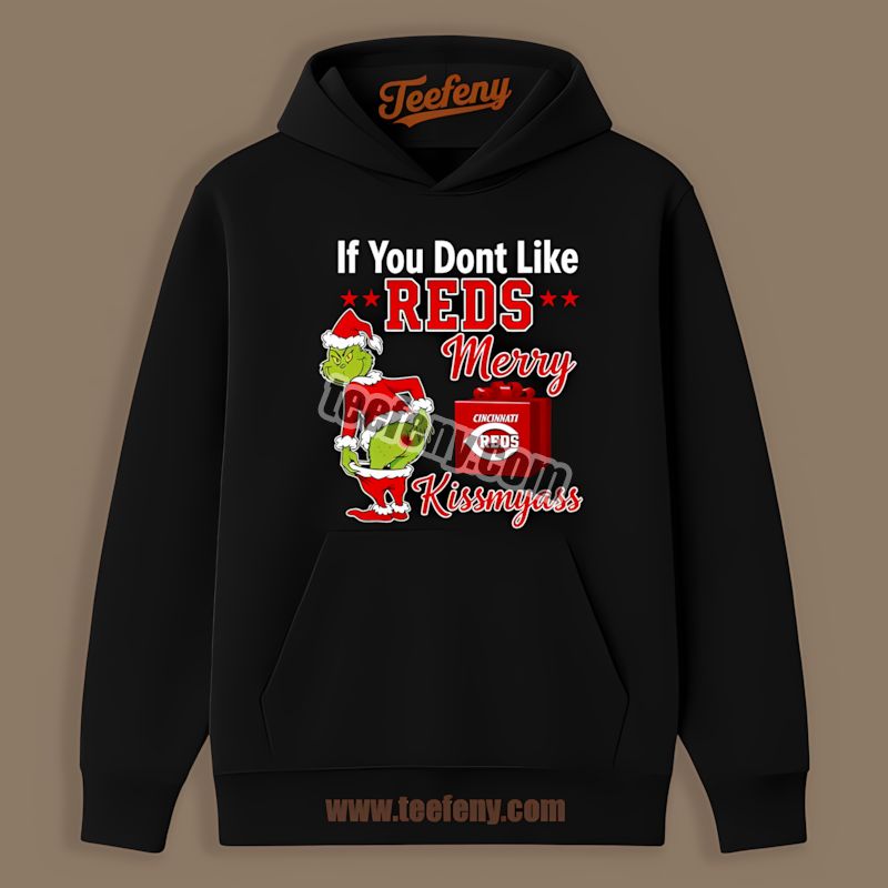 Grinch Merry Kissmyass Cincinnati Reds All Day Hoodie Grinch Merry Kissmyass Cincinnati Reds All Day Hoodie