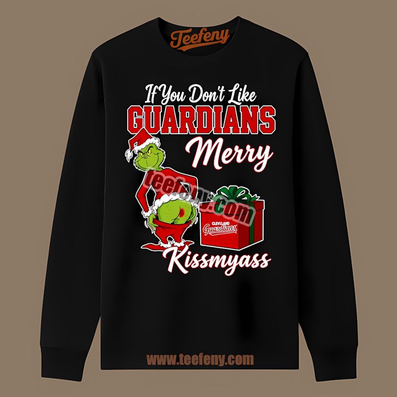 Grinch Merry Kissmyass Cleveland Guardians Fashion Long Sleeve Grinch Merry Kissmyass Cleveland Guardians Fashion Long Sleeve