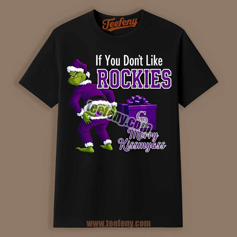 Grinch Merry Kissmyass Colorado Rockies Long Sleeve Shirt