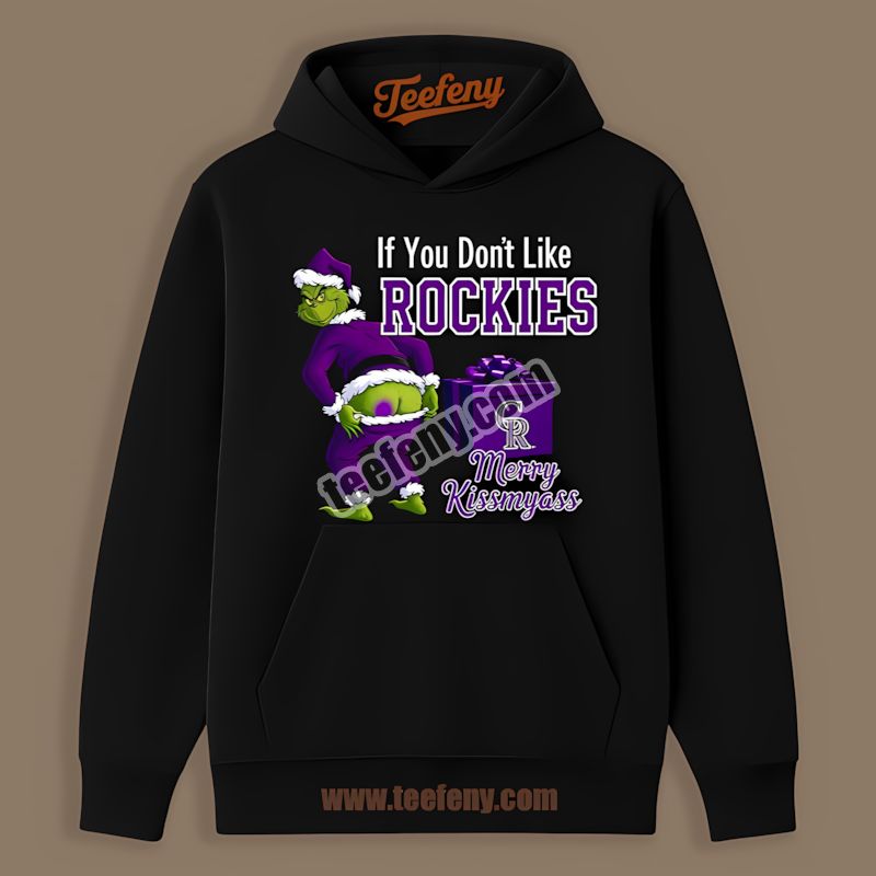 Grinch Merry Kissmyass Colorado Rockies Long Sleeve Hoodie Grinch Merry Kissmyass Colorado Rockies Long Sleeve Hoodie