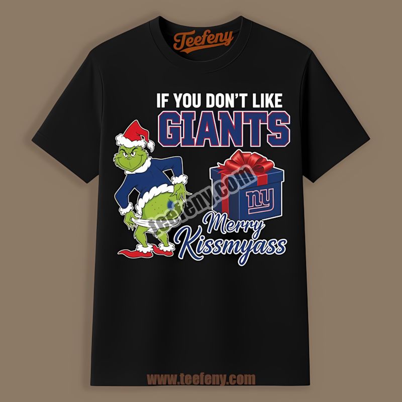 Grinch Merry Kissmyass New York Giants Trendy Shirt