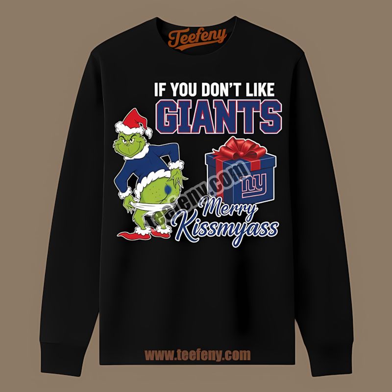 Grinch Merry Kissmyass New York Giants Trendy Long Sleeve Grinch Merry Kissmyass New York Giants Trendy Long Sleeve