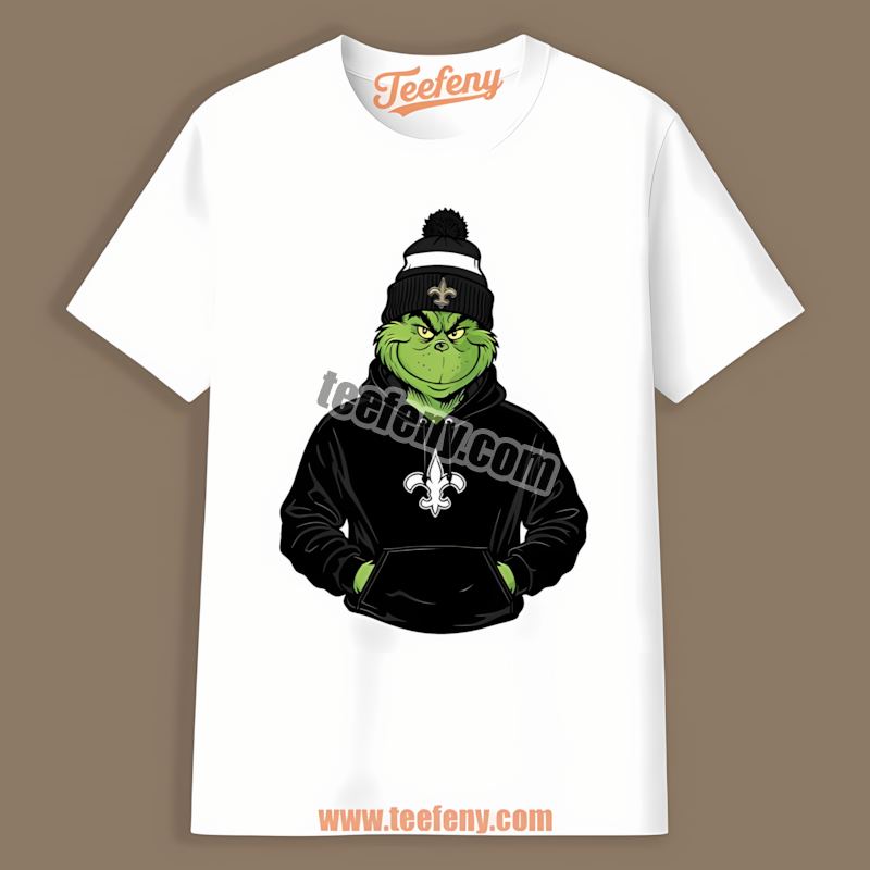 Grinch Wearing New Orleans Saints Hoodie Classic Shirt