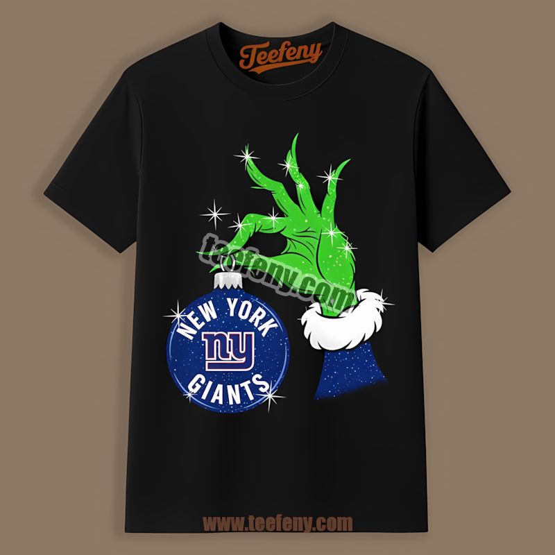 Grinch With New York Giants Ornament Trendy Shirt
