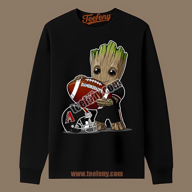 Groot Baseball Arizona Diamondbacks Vintage Long Sleeve Groot Baseball Arizona Diamondbacks Vintage Long Sleeve