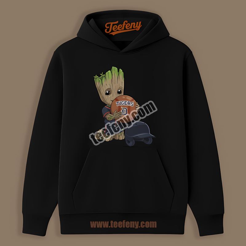 Groot Baseball Detroit Tigers Classic Hoodie Groot Baseball Detroit Tigers Classic Hoodie