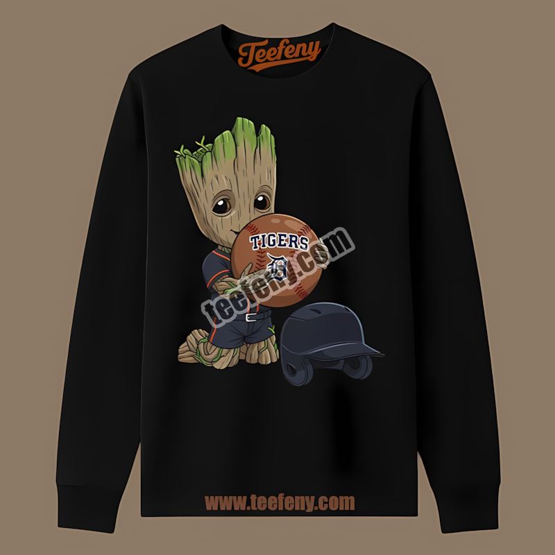 Groot Baseball Detroit Tigers Classic Long Sleeve Groot Baseball Detroit Tigers Classic Long Sleeve