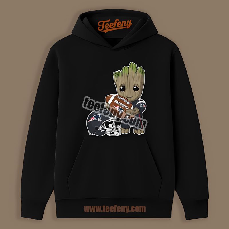 Groot Football New England Patriots Graphic Hoodie Groot Football New England Patriots Graphic Hoodie