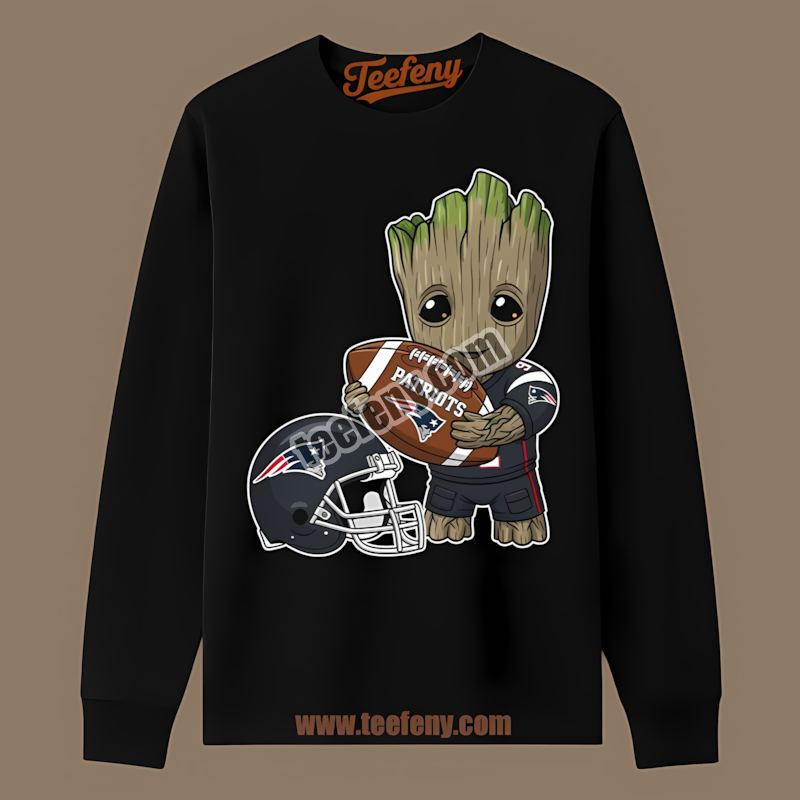 Groot Football New England Patriots Graphic Long Sleeve Groot Football New England Patriots Graphic Long Sleeve