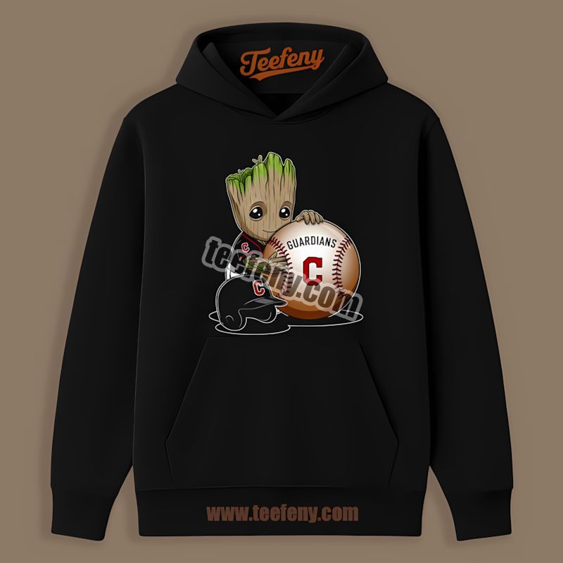 Groot Repping Cleveland Guardians Baseball Custom Hoodie Groot Repping Cleveland Guardians Baseball Custom Hoodie