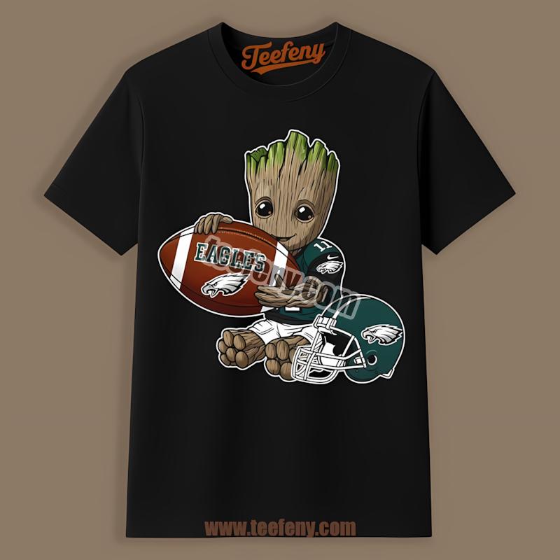 Groot Repping Philadelphia Eagles Football Trendy Shirt