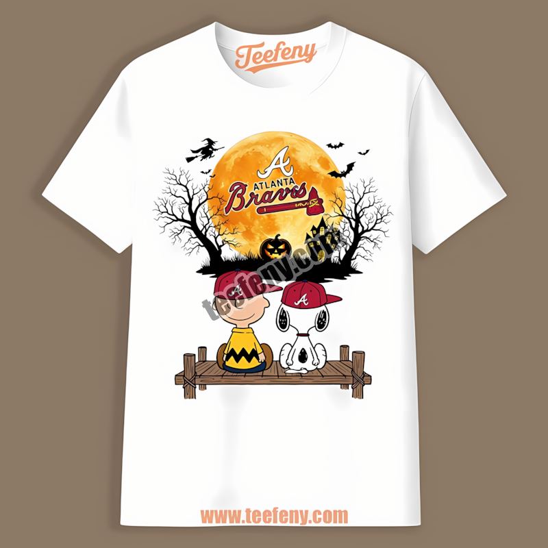 Halloween Charlie Brown And Snoopy Atlanta Braves Game Day Shirt