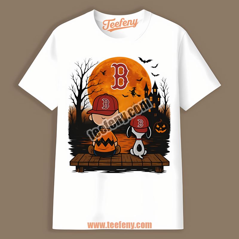 Halloween Charlie Brown And Snoopy Boston Red Sox Shirt