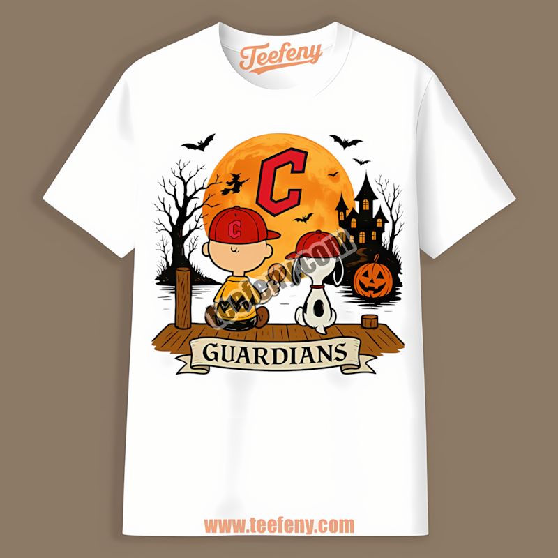 Halloween Charlie Brown And Snoopy Cleveland Guardians Crewneck Shirt