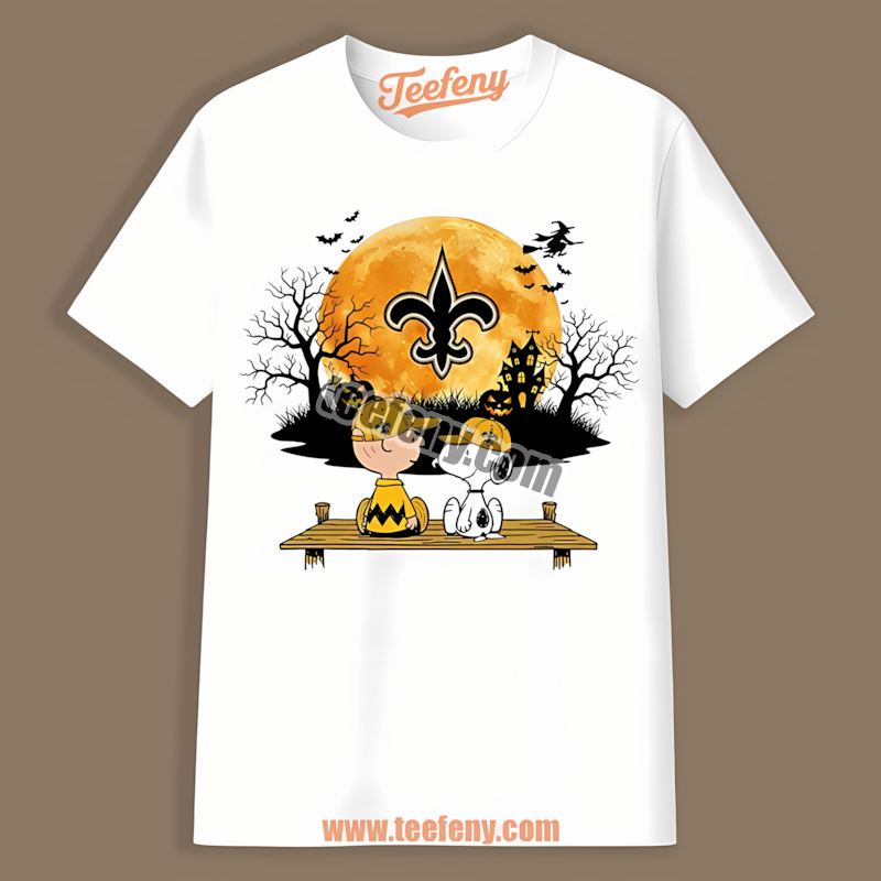 Halloween Charlie Brown Snoopy New Orleans Saints Vintage Shirt