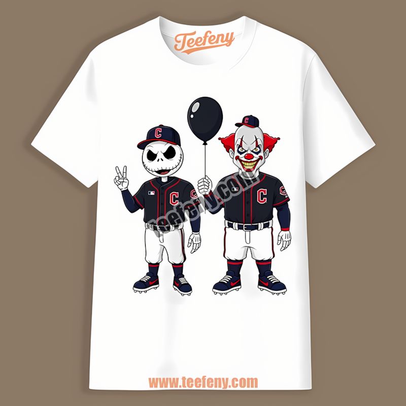 Halloween Cleveland Guardians Jack Skellington And Pennywise Personalized Tshirt
