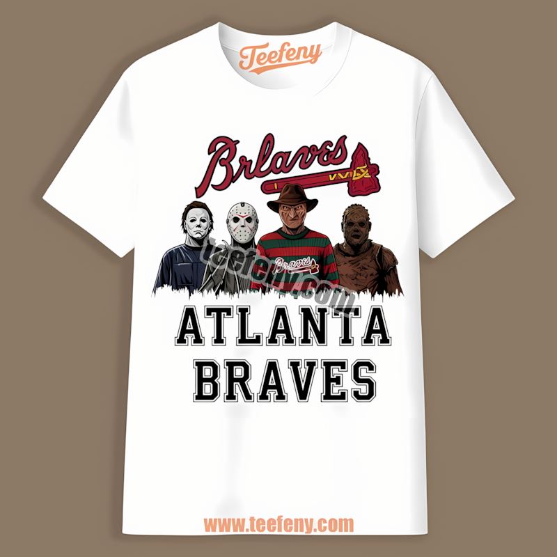Halloween Horror Killers Atlanta Braves Graphic Shirt