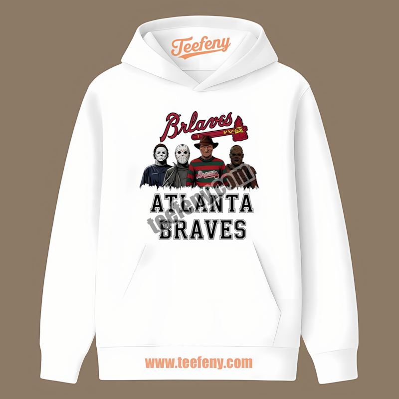 Halloween Horror Killers Atlanta Braves Graphic Hoodie Halloween Horror Killers Atlanta Braves Graphic Hoodie