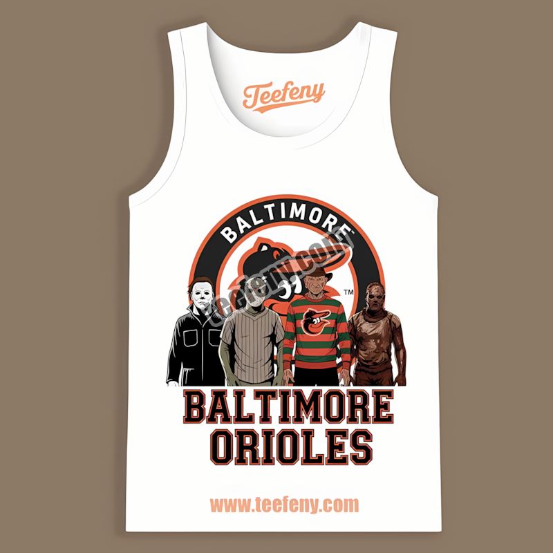Halloween Horror Killers Baltimore Orioles Summer Tanktop Halloween Horror Killers Baltimore Orioles Summer Tanktop