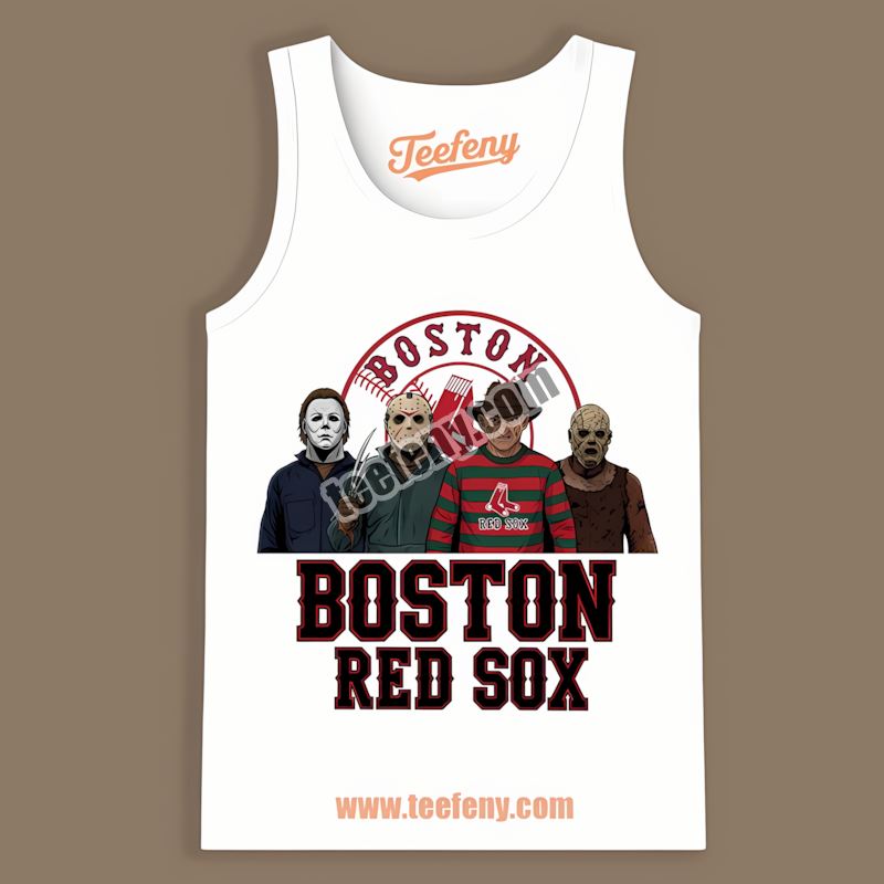 Halloween Horror Killers Boston Red Sox Limited Edition Tanktop Halloween Horror Killers Boston Red Sox Limited Edition Tanktop