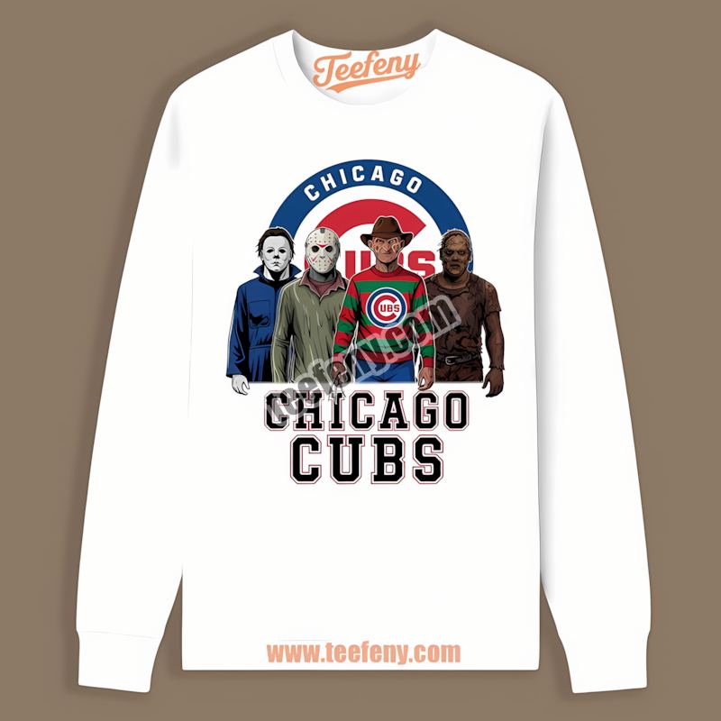 Halloween Horror Killers Chicago Cubs Long Sleeve Halloween Horror Killers Chicago Cubs Long Sleeve