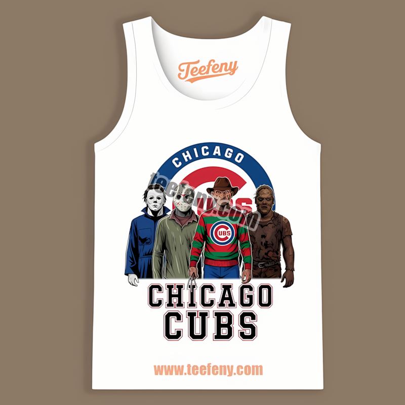 Halloween Horror Killers Chicago Cubs Tanktop Halloween Horror Killers Chicago Cubs Tanktop