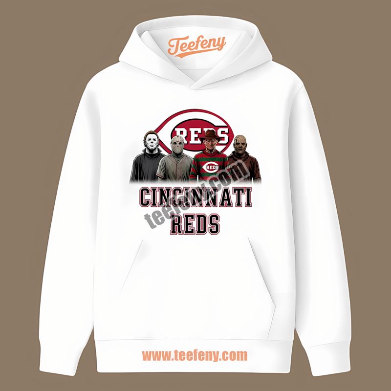 Halloween Horror Killers Cincinnati Reds Graphic Hoodie Halloween Horror Killers Cincinnati Reds Graphic Hoodie