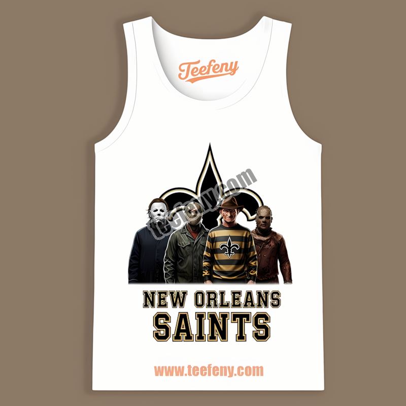 Halloween Horror Killers New Orleans Saints Trendy Tanktop Halloween Horror Killers New Orleans Saints Trendy Tanktop