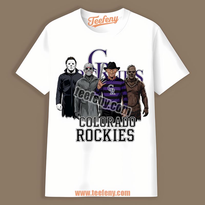 Halloween Horror Killers Support Colorado Rockies Graphic Shirt