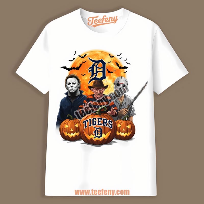Halloween Jason Freddy Myers Detroit Tigers Graphic Shirt