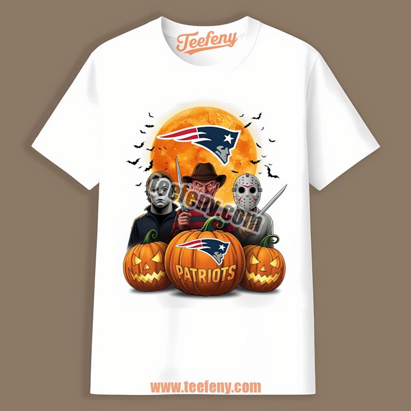 Halloween Jason Freddy Myers New England Patriots Graphic Shirt