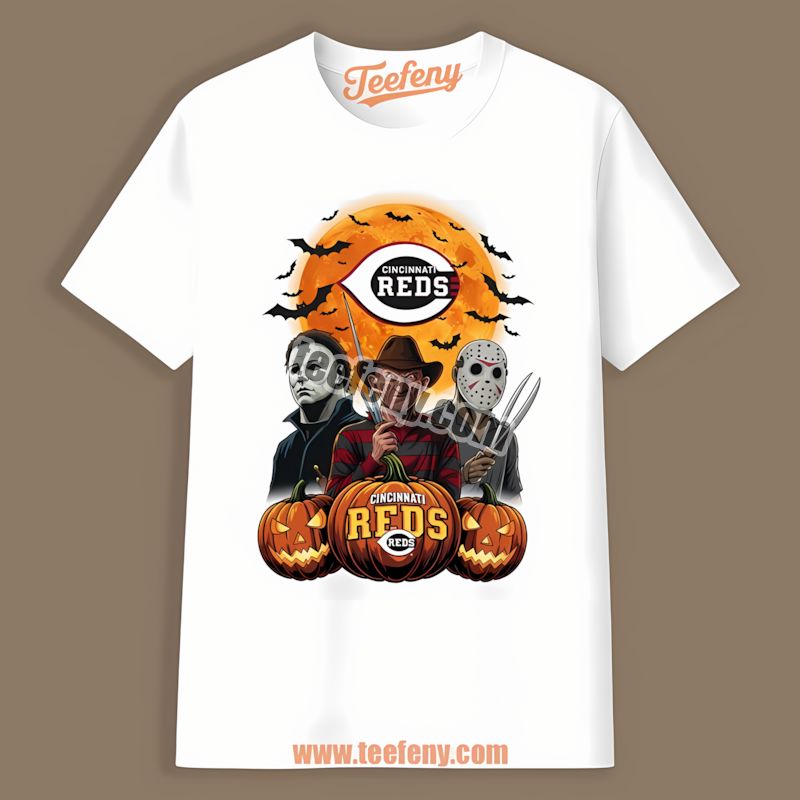Halloween Jason Myers Krueger Cincinnati Reds Cotton Shirt