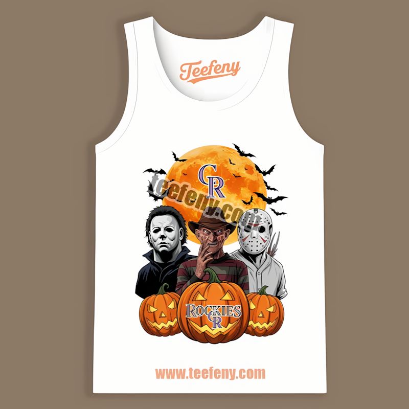 Halloween Jason Myers Krueger In Colorado Rockies Cotton Tanktop Halloween Jason Myers Krueger In Colorado Rockies Cotton Tanktop