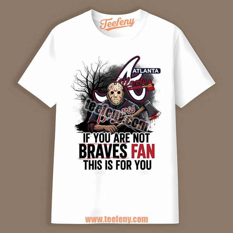 Halloween Jason Voorhees Atlanta Braves Slim Fit Shirt
