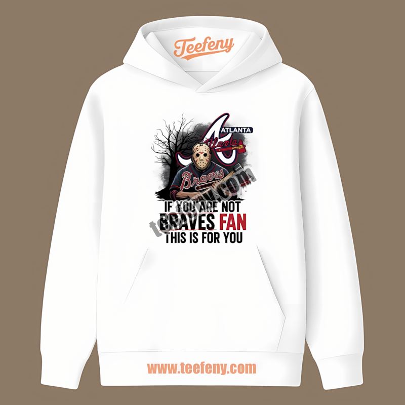 Halloween Jason Voorhees Atlanta Braves Slim Fit Hoodie Halloween Jason Voorhees Atlanta Braves Slim Fit Hoodie