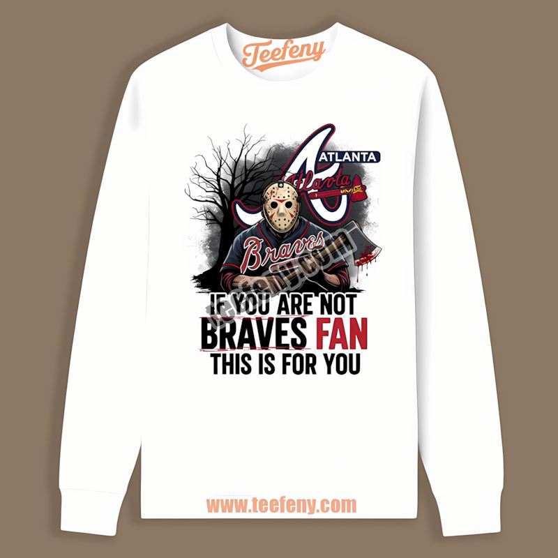 Halloween Jason Voorhees Atlanta Braves Slim Fit Long Sleeve Halloween Jason Voorhees Atlanta Braves Slim Fit Long Sleeve