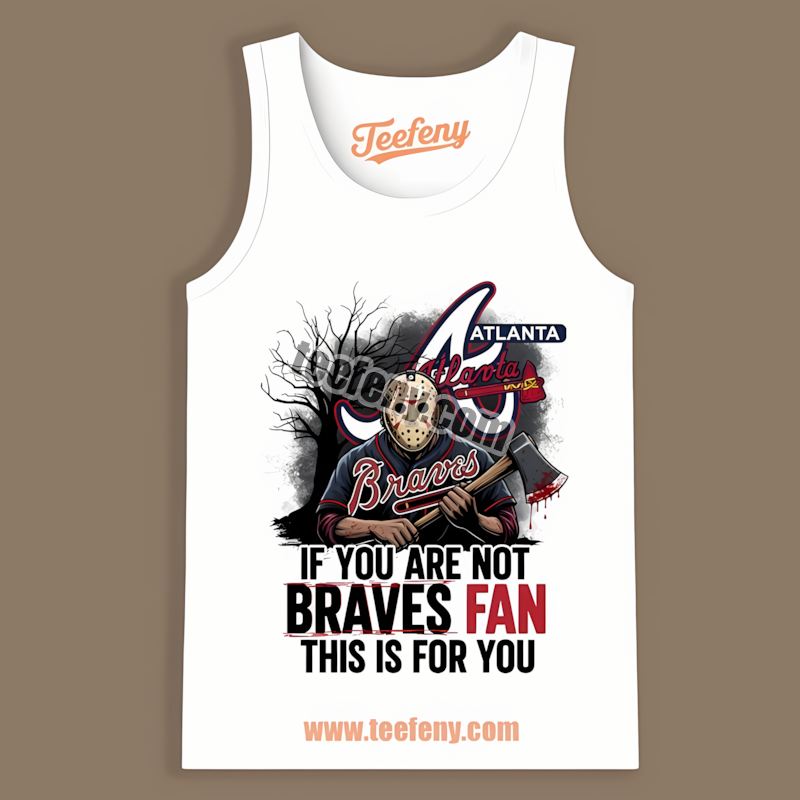 Halloween Jason Voorhees Atlanta Braves Slim Fit Tanktop Halloween Jason Voorhees Atlanta Braves Slim Fit Tanktop