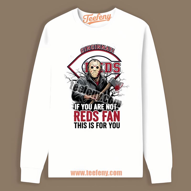 Halloween Jason Voorhees Cincinnati Reds Fashion Long Sleeve Halloween Jason Voorhees Cincinnati Reds Fashion Long Sleeve