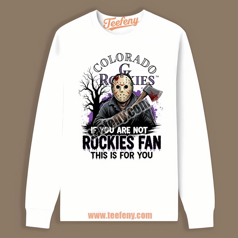 Halloween Jason Voorhees Colorado Rockies Sports Long Sleeve Halloween Jason Voorhees Colorado Rockies Sports Long Sleeve