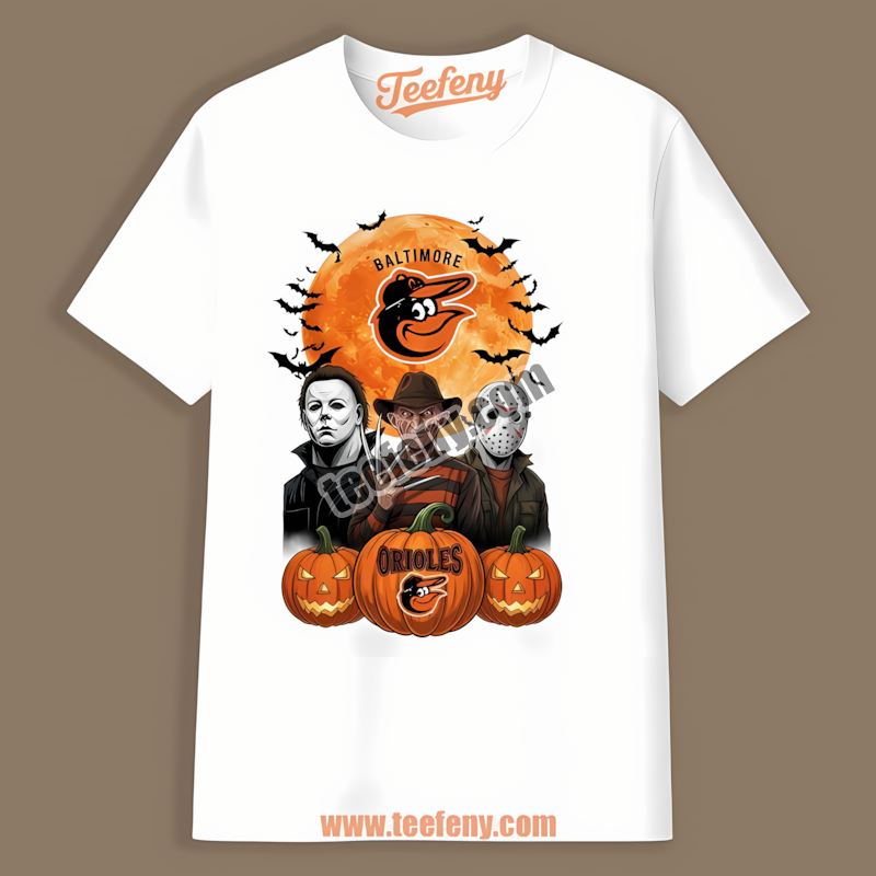 Halloween Jason Voorhees Michael Myers Freddy Krueger Baltimore Orioles Shirt
