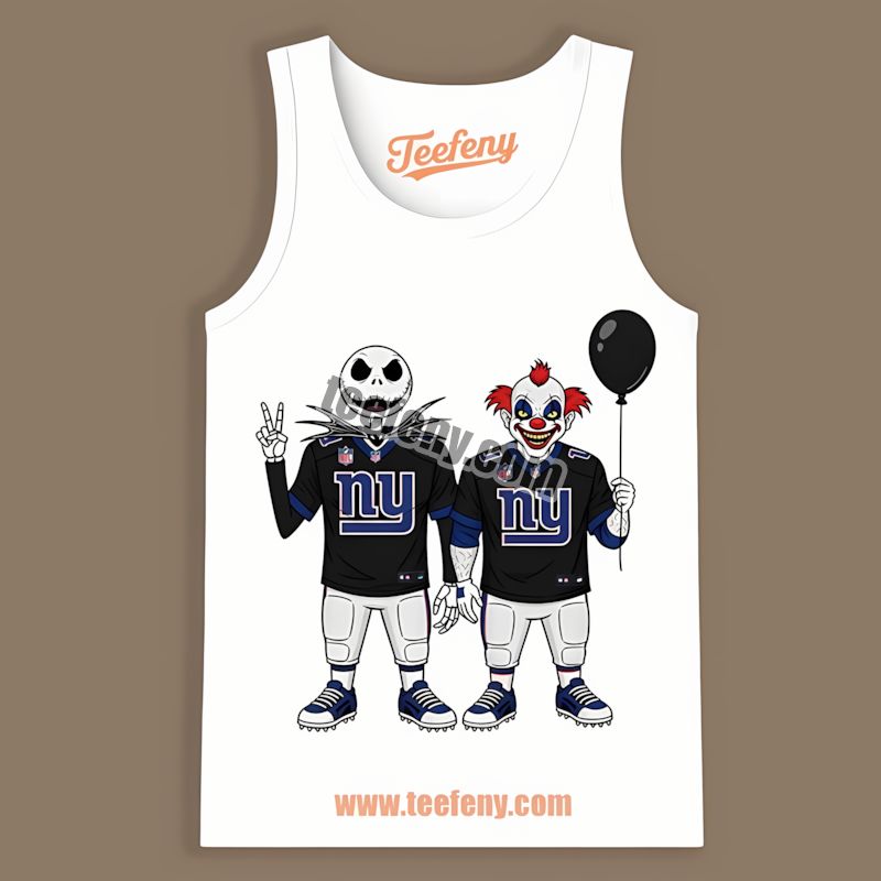 Halloween New York Giants Jack Skellington Pennywise Trendy Tanktop Halloween New York Giants Jack Skellington Pennywise Trendy Tanktop