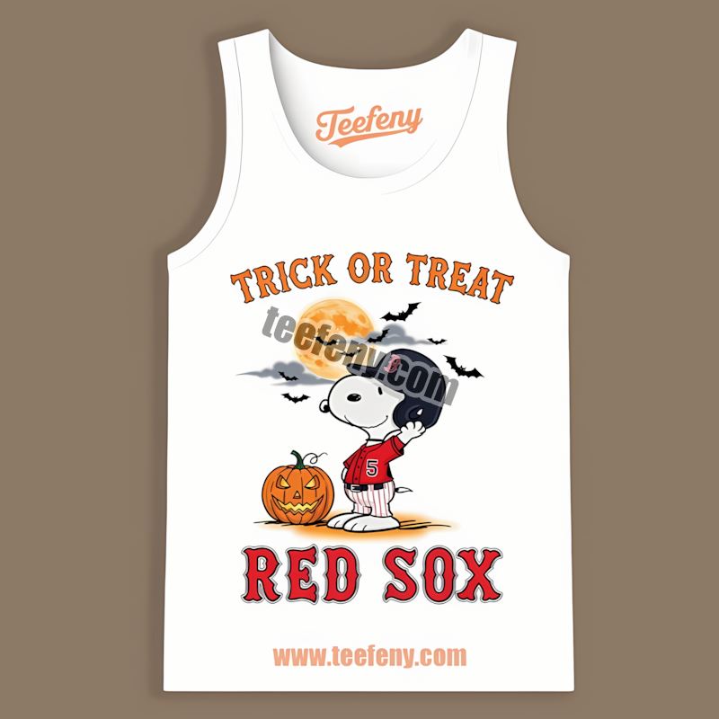 Halloween Snoopy Trick Or Treat Boston Red Sox Party Tanktop Halloween Snoopy Trick Or Treat Boston Red Sox Party Tanktop