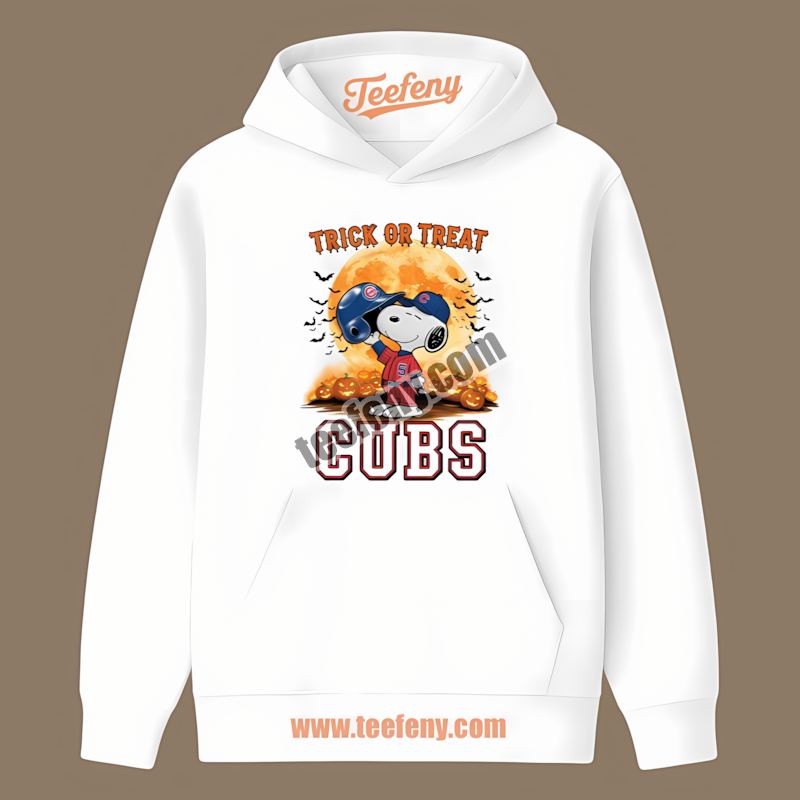 Halloween Snoopy Trick Or Treat Chicago Cubs Hoodie Halloween Snoopy Trick Or Treat Chicago Cubs Hoodie