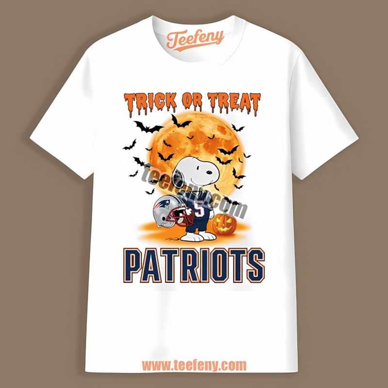 Halloween Snoopy Trick Or Treat New England Patriots Unisex Shirt