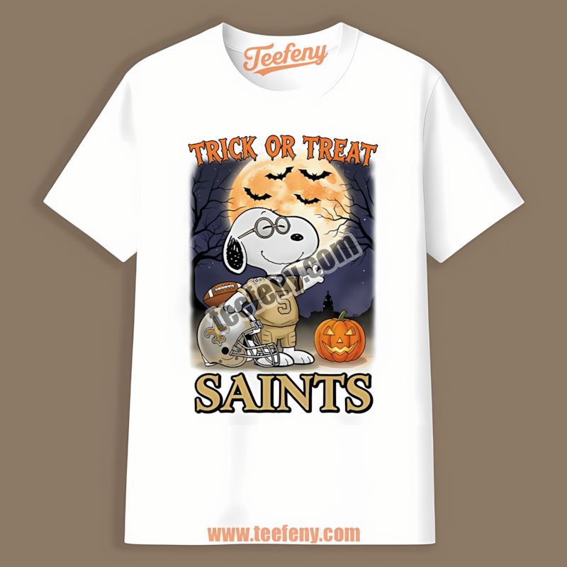 Halloween Snoopy Trick Or Treat New Orleans Saints Graphic Shirt